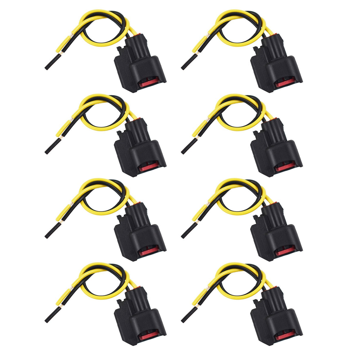 For Dodge LS2 LS3 Ford 8pcs EV6 EV14 USCAR Fuel Injector Connector Pigtail Wire Lab Work Auto