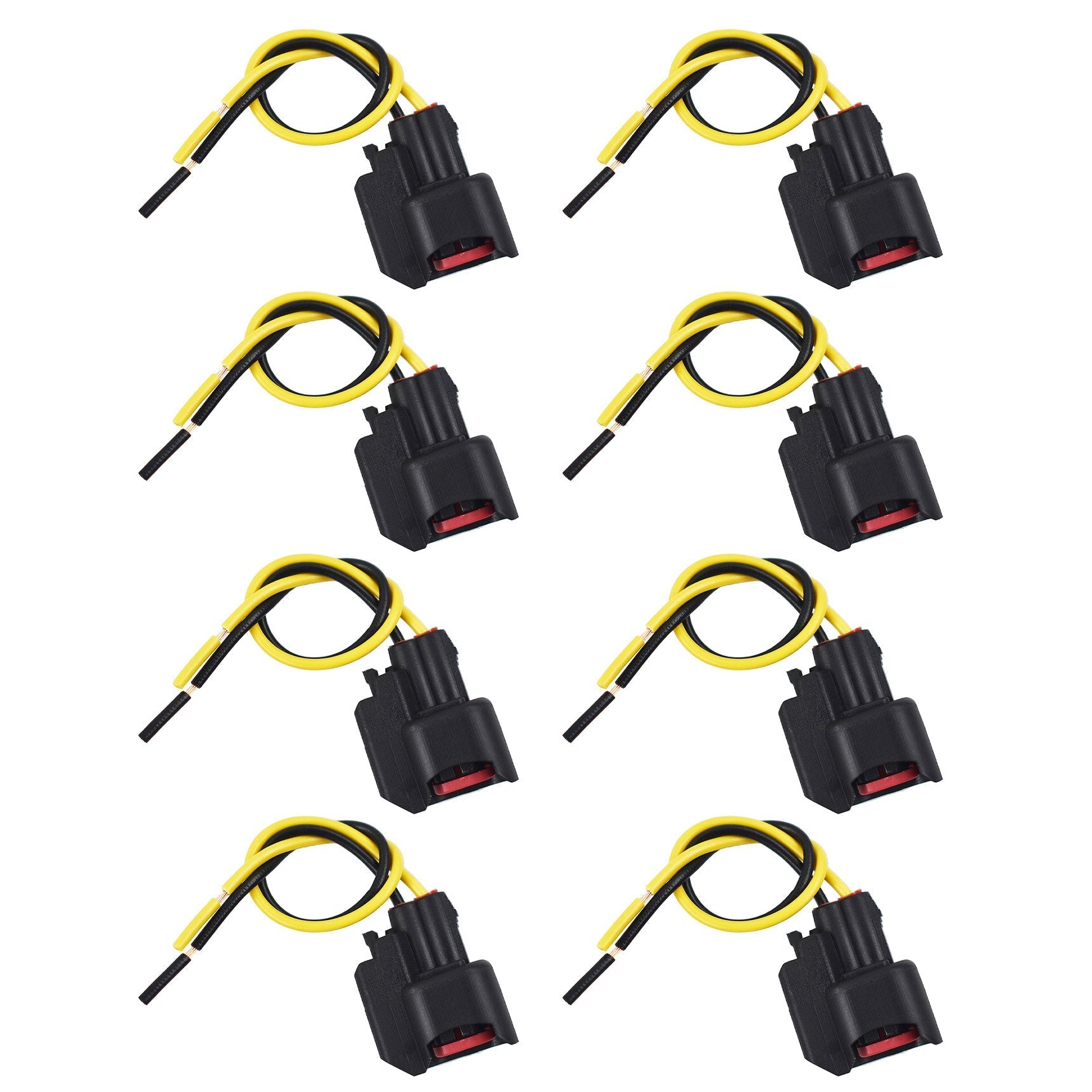 For Dodge LS2 LS3 Ford 8pcs EV6 EV14 USCAR Fuel Injector Connector Pigtail Wire Lab Work Auto