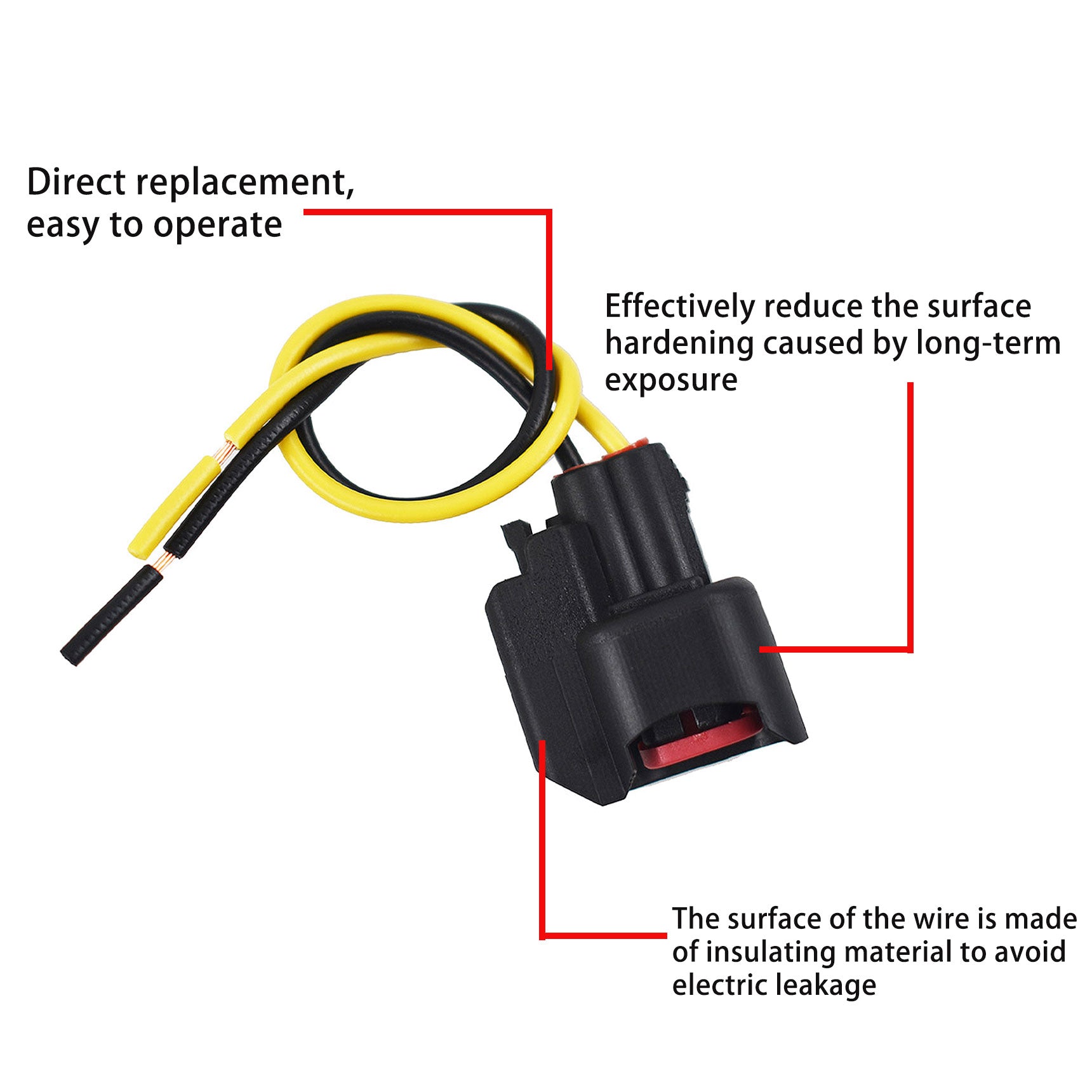 For Dodge LS2 LS3 Ford 8pcs EV6 EV14 USCAR Fuel Injector Connector Pigtail Wire Lab Work Auto
