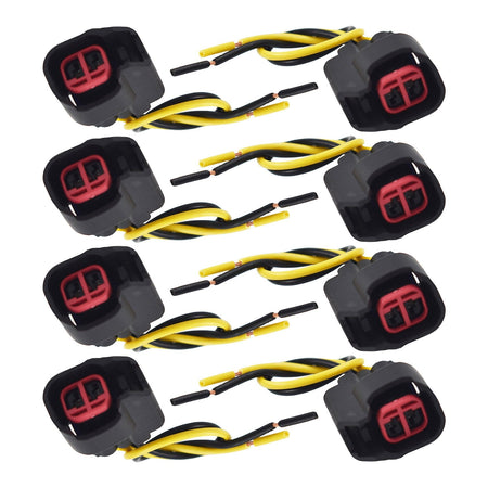 For Dodge LS2 LS3 Ford 8pcs EV6 EV14 USCAR Fuel Injector Connector Pigtail Wire Lab Work Auto