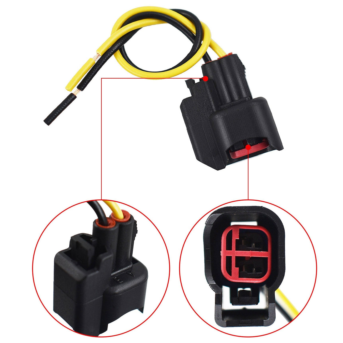 For Dodge LS2 LS3 Ford 8pcs EV6 EV14 USCAR Fuel Injector Connector Pigtail Wire Lab Work Auto