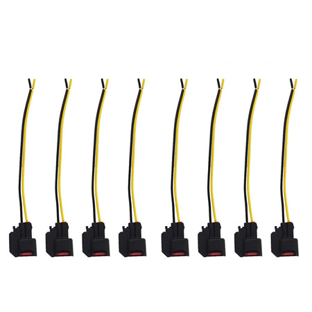 For Dodge LS2 LS3 Ford 8pcs EV6 EV14 USCAR Fuel Injector Connector Pigtail Wire Lab Work Auto