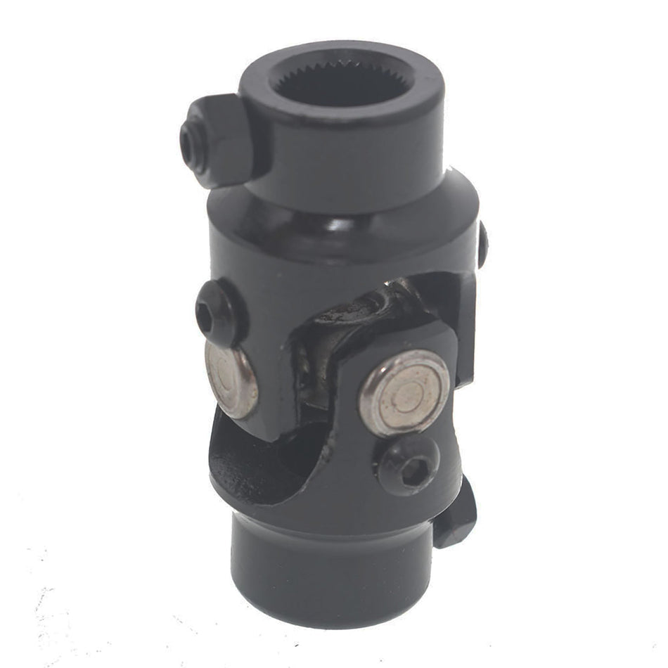 For Ford 3/4"-36 Spline x 3/4" DD Smooth Chrome Universal Steering Shaft U Joint Lab Work Auto 