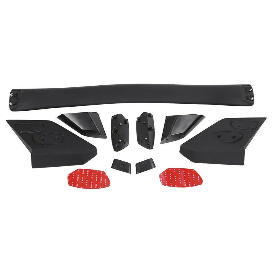 For Honda 2016-19 Civic 10th X 2dr Coupe Type R Matte Black Trunk Wing Spoiler Lab Work Auto