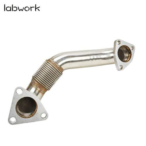 For LB7 LLY LBZ LMM LML 6.6L Duramax Passenger Side Up-pipe + 3" Turbo Down Pipe Lab Work Auto 