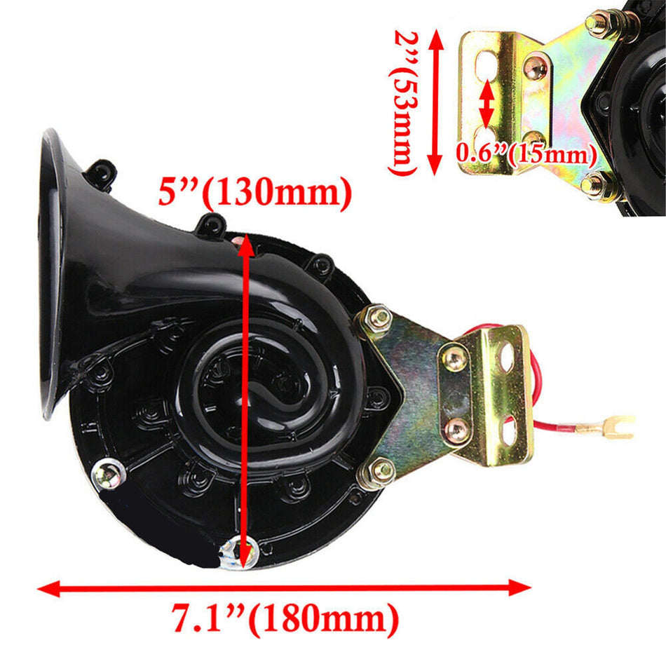 For Motorcycle Car Truck Boat Electric Auto Air Horn 115DB12V Super Loud Raging-Lab Work Auto Parts-