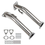 For Nissan 370Z Infiniti G37 3.7L V6 Exhaust Pipes Catless Straight Downpipe