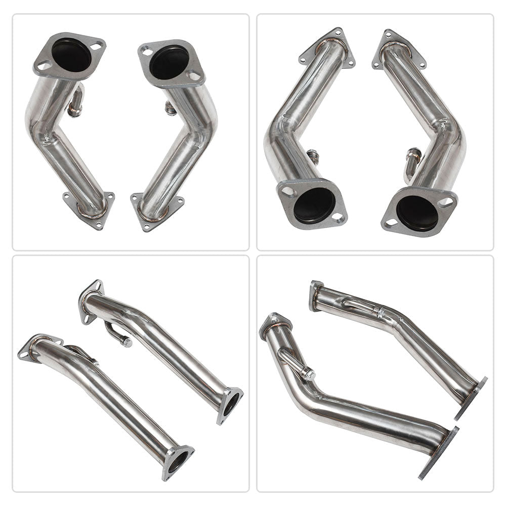 For Nissan 370Z Infiniti G37 3.7L V6 Exhaust Pipes Catless Straight Downpipe Lab Work Auto