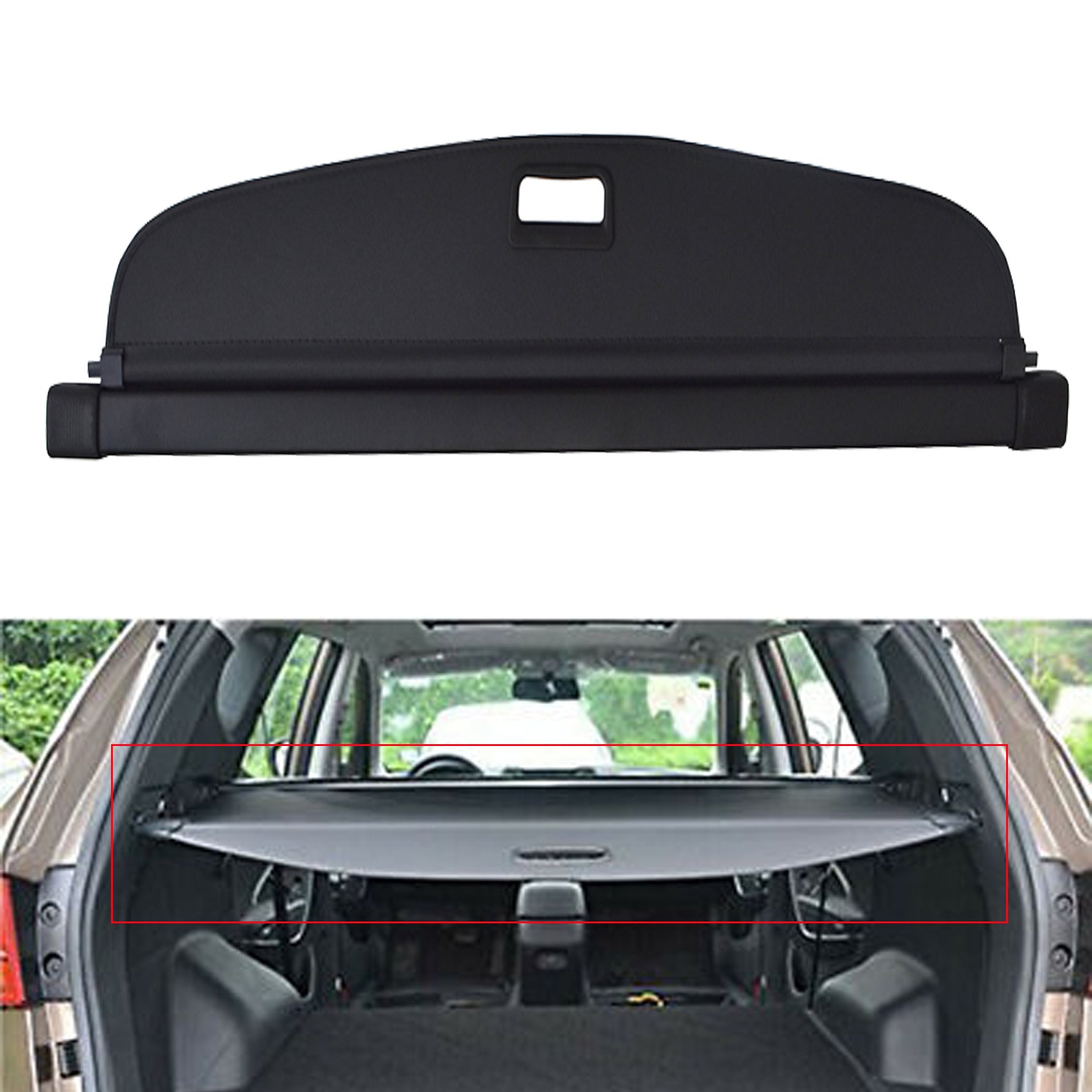 For Toyota Prius 2016-2019 Black Luggage Cargo Cover Shield Security Trunk Shade Lab Work Auto