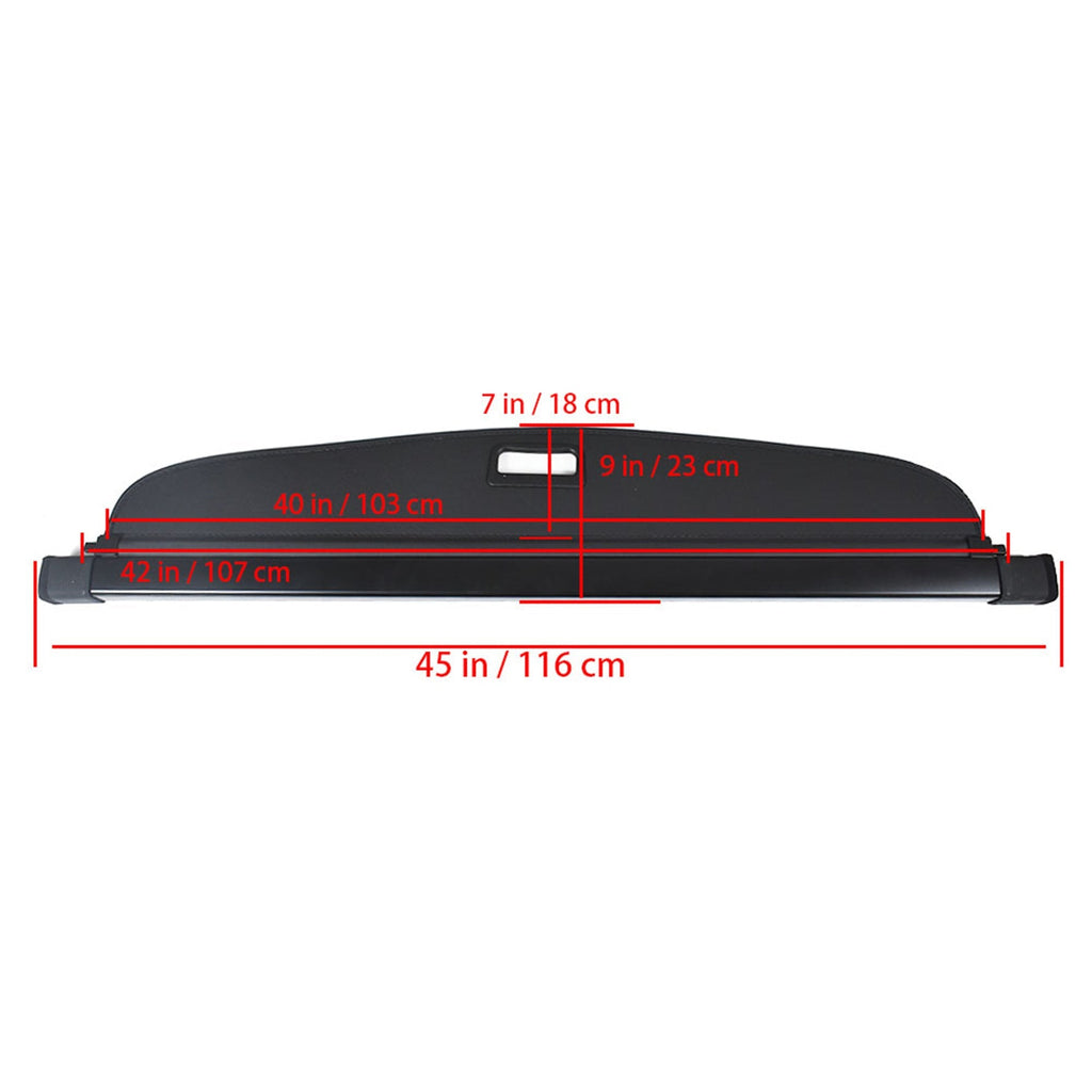 For Toyota Prius 2016-2019 Black Luggage Cargo Cover Shield Security Trunk Shade Lab Work Auto