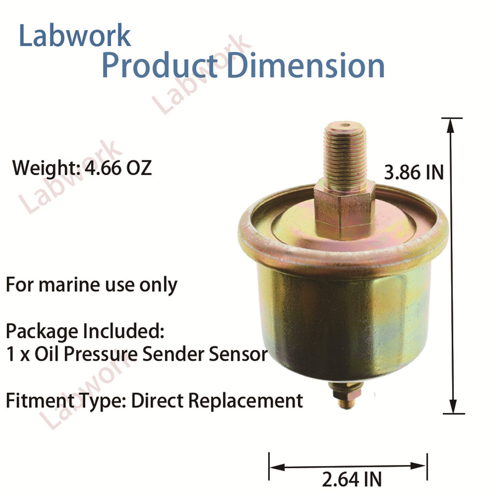 For Volvo Penta Mercruiser Oil Pressure Sender Sensor Sending Unit 3.0 4.3 5.0L Lab Work Auto