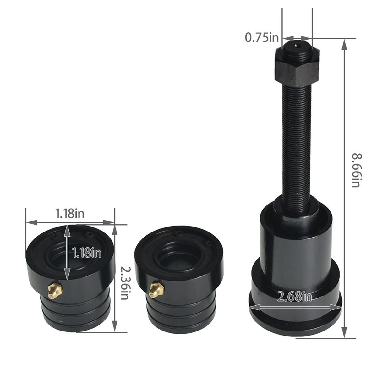 Front Axle Tube Seal Inner Axle Side Seal Installation Tool for Dana 30 44 60 Lab Work Auto