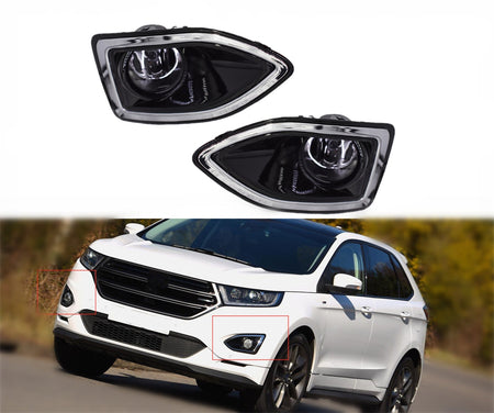 Front Bumper Bezel Fog Lights Lamps Harness Switch Kit For Ford Edge 2015-2018 Lab Work Auto