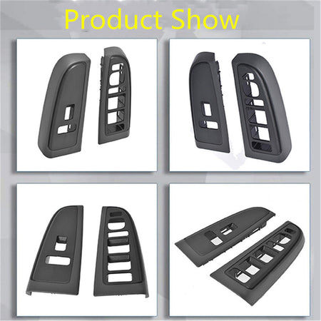 Front Window Switch Trim Bezel Fit For 2003-2007 Silverado Sierra Dark Gray - Lab Work Auto