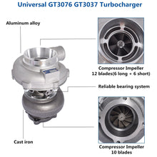 Load image into Gallery viewer, GT3037 GT3076 T3 HUGE 4-BOLT 500+HPS Universal Turbo Turbocompressor 0.82 A/R Lab Work Auto