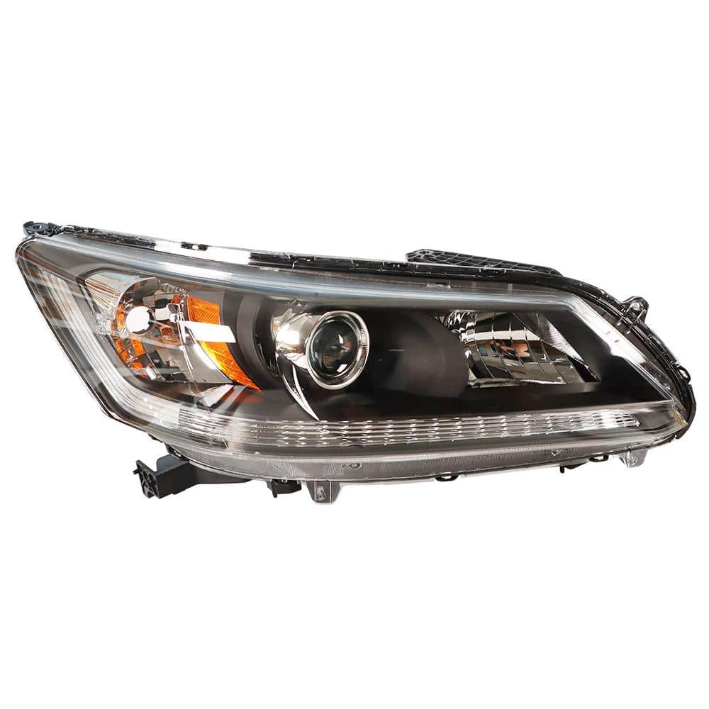 Halogen Headlamps For 2013-2015 Honda Accord Sedan Black Headlights Passenger RH Lab Work Auto