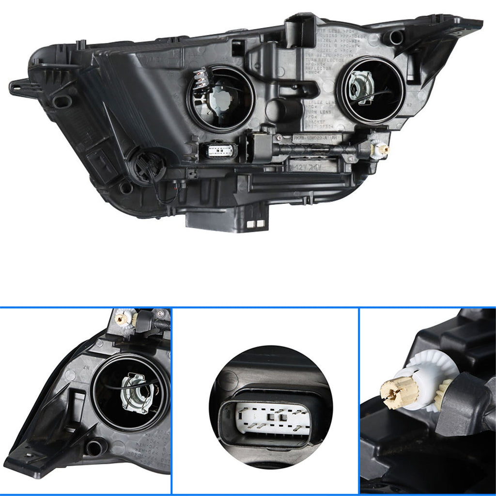 Halogen Headlamps For 2015-2018 Ford Edge Chrome Housing Headlights Right & Left Lab Work Auto