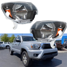 Load image into Gallery viewer, Headlamps For 2012-2015 Toyota Tacoma Pickup Passenger &amp; Driver Black Headlights Lab Work Auto