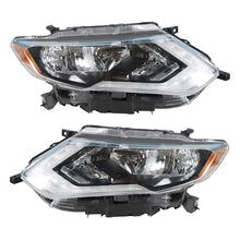 Load image into Gallery viewer, Headlamps For 2017-2019 Nissan Rogue Chrome Halogen Headlights Passenger&amp;Driver Lab Work Auto