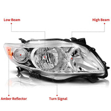 Load image into Gallery viewer, Headlamps Replacement Left+Right For Chrome 2009 2010 Toyota Corolla Headlights Lab Work Auto