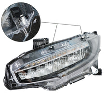 Load image into Gallery viewer, Headlight For 2016-2019 Honda Civic Chrome Full LED Left Driver Side Headlamp Lab Work Auto