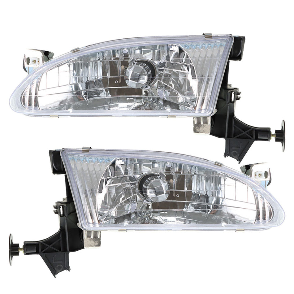 Headlight Kits Replacement For 1998-2000 Corolla Driver Passenger Pair Headlight Lab Work Auto