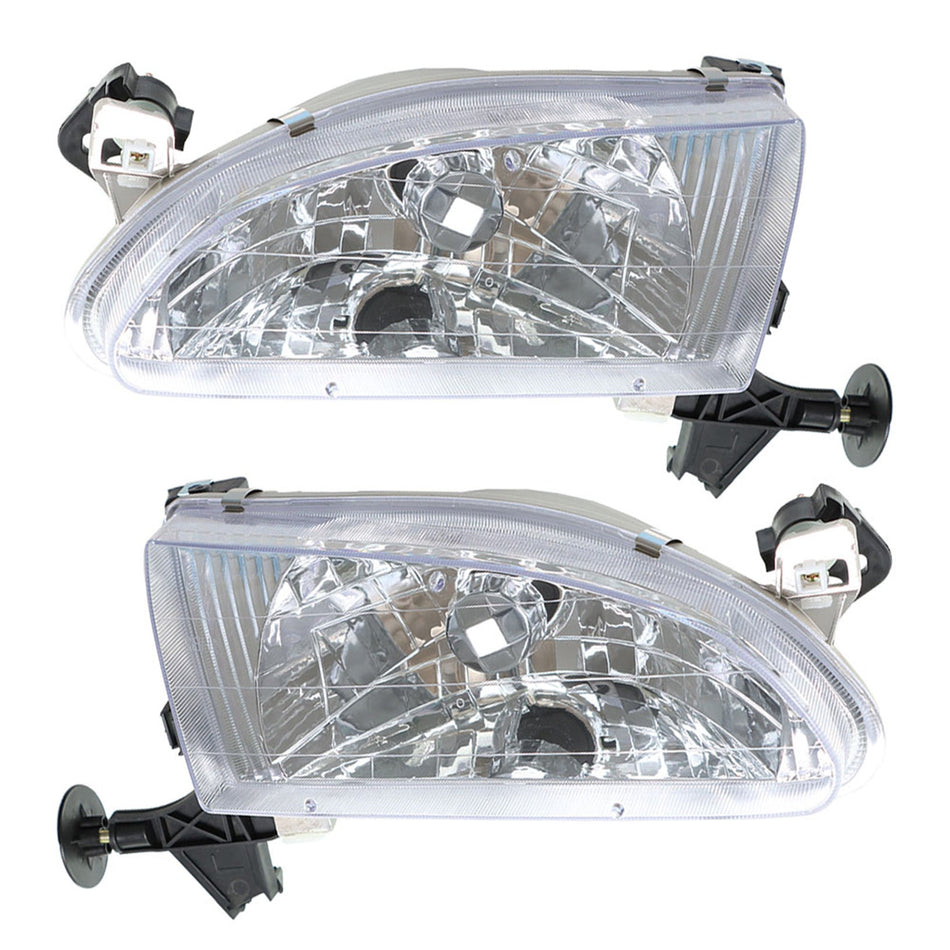 Headlight Kits Replacement For 1998-2000 Corolla Driver Passenger Pair Headlight Lab Work Auto