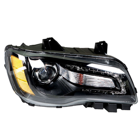 Headlights Headlamps Halogen Black LH & RH CH2502235 For 2011-2014 Chrysler 300 Lab Work Auto