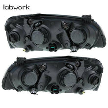 Load image into Gallery viewer, Headlights Lamps Replacement For 2004-2006 Hyundai Elantra Black Housing LH + RH Lab Work Auto