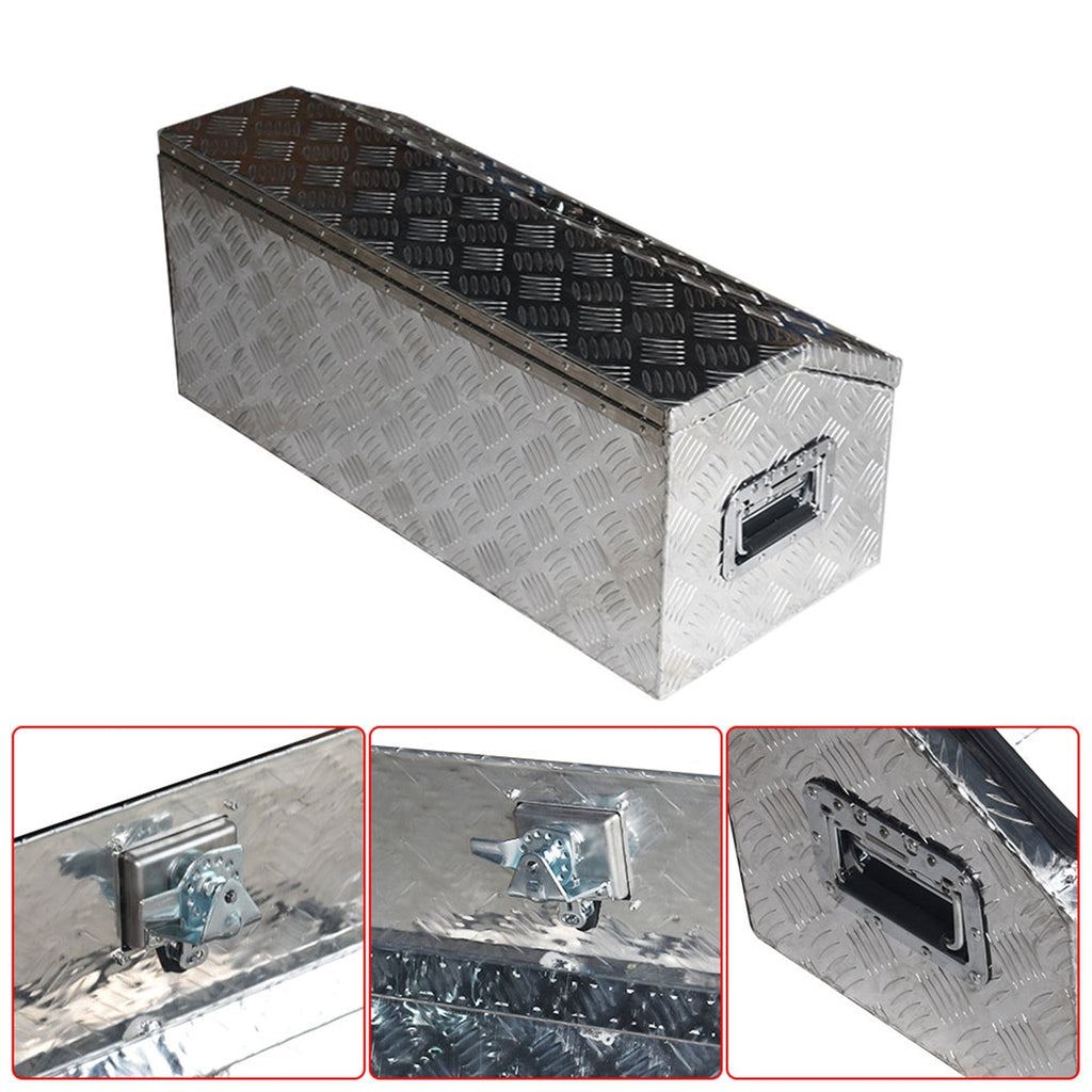 Heavy Duty Aluminum Tool Box for ATV Storage Truck Pickup RV, 30" L, Silver Lab Work Auto 