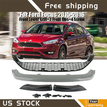 Load image into Gallery viewer, Honeycomb Mesh Lower Bumper Grill &amp; 3pc Front Lips for Ford Focus 2015-2016 Lab Work Auto