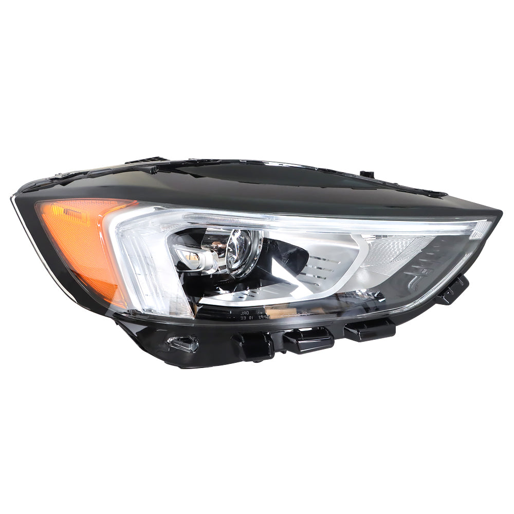 Right Side Headlight Lamp Full LED w/ DRL Black Housing For 2019-2021 Ford Edge