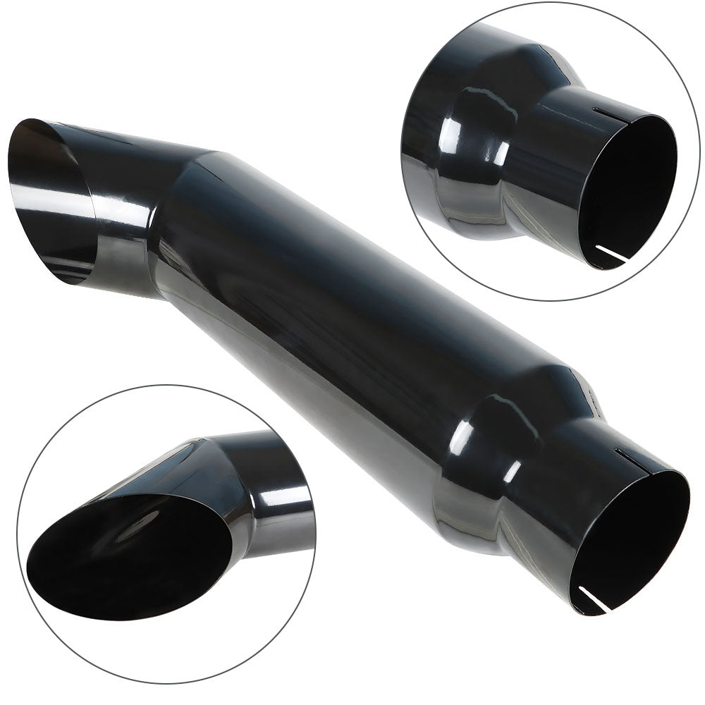 Inlet 5" Outlet 7" Long36" Black Miter Angle Cut Diesel Smoker Exhaust Stack Tip Lab Work Auto 