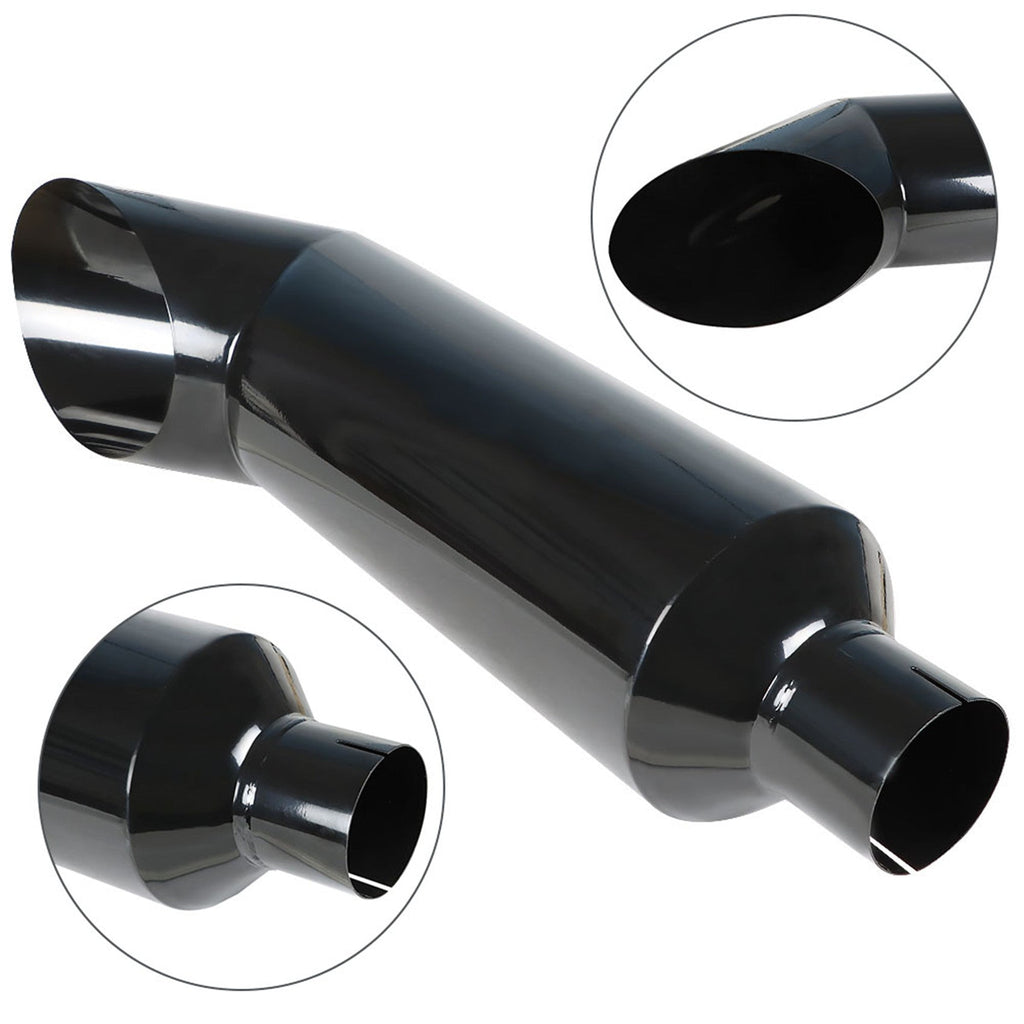 Inlet 5"Outlet 8" Long 36" Miter Angle Cut Diesel Smoker Exhaust Stack Tip Black Lab Work Auto 