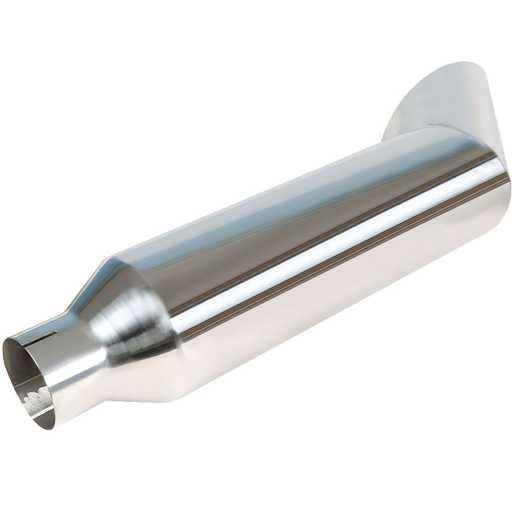 Inlet 5" Outlet8" Long36" Diesel Smoker Exhaust Stack Tip Miter Angle Cut Silver Lab Work Auto 