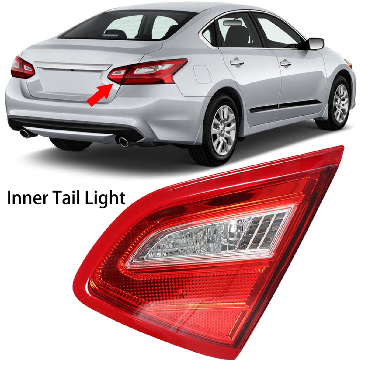 Inner Tail Light Assembly Rear Lamp Right Passenger Side Replacement for 2016-2018 Nissan Altima 265409HS0A NI2803110 Lab Work Auto