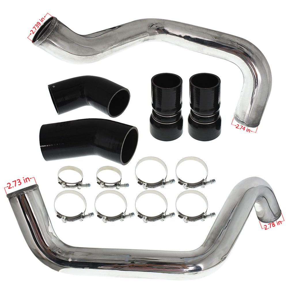 Intercooler Charge Pipe & Boot Kit For 2002-2004 Chevrolet GM 6.6L LB7 Duramax Diesel 3" Lab Work Auto 