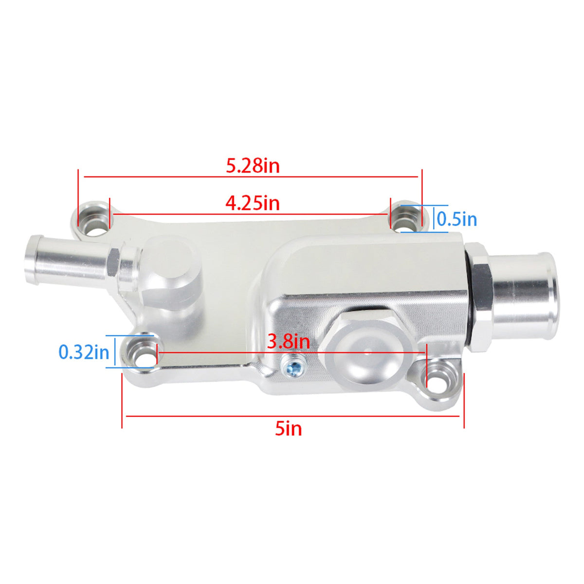 K Series Upper Coolant Housing W/ Straight Elbow Hose Fitting For K20Z3 K24 Lab Work Auto