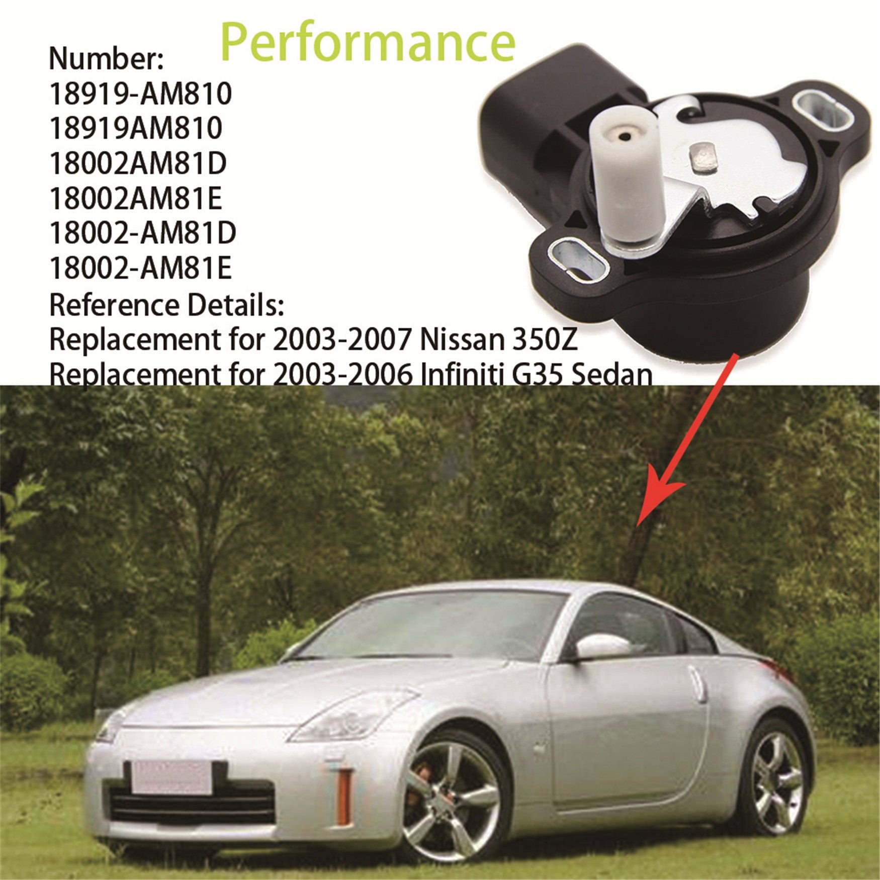 LABWORK For Nissan 350Z Infiniti Accelerator Pedal Throttle Position Sensor Lab Work Auto