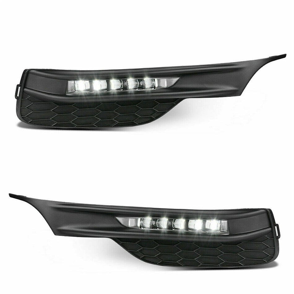 LED Fog Lights Kit For 2016-17 Honda Accord Sedan 4Dr With Bezel Switch Wires Lab Work Auto