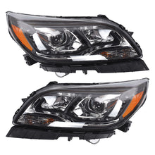 Load image into Gallery viewer, LED Halo Projector Headlights Lamps For 2013-2015 Chevy Malibu Black Left+Right Lab Work Auto