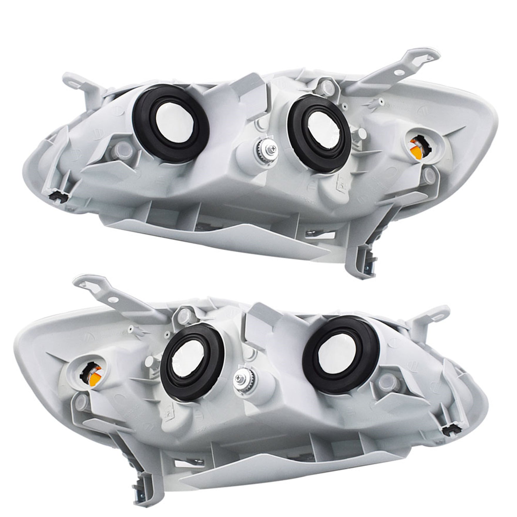 LH+RH Replacement Chrome Headlights Fit for 2003 Corolla Headlights 2003-2008 Lab Work Auto