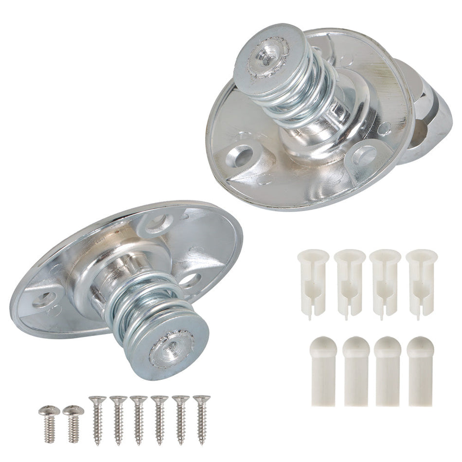 Labwork 14×Sunvisor Support Brackets Kit Chrome W/Screws Bushing Tips Coupe Only Lab Work Auto