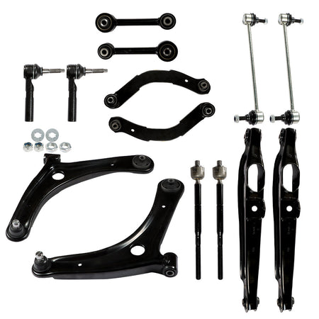 Labwork 14PCS Front Rear Control Arms Tie Rods Sway Bars For DODGE CALIBER 2009-2012 Lab Work Auto