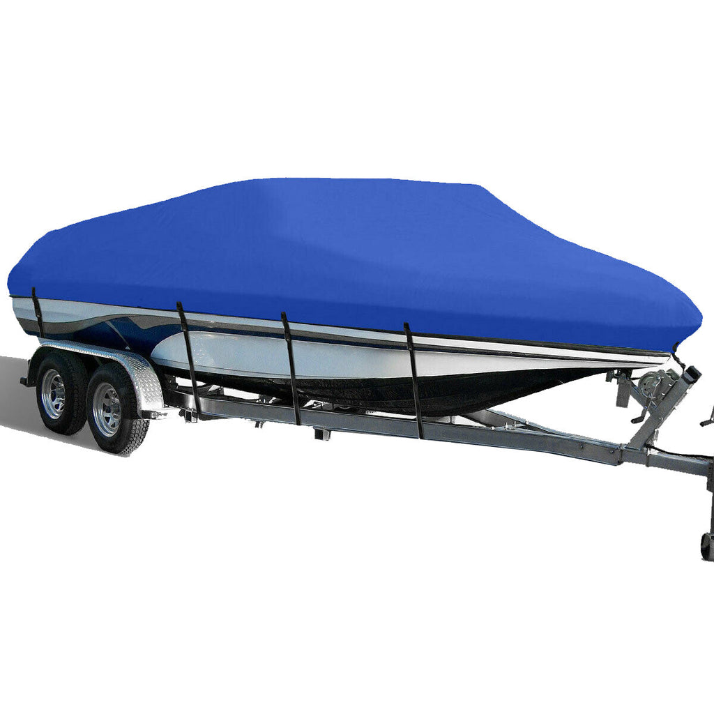 Labwork 17 18 19 Ft Waterproof Trailerable Heavy Duty Fabric Boat Cover 210D V-hull Lab Work Auto