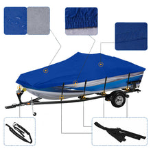 Load image into Gallery viewer, Labwork 17 18 19 Ft Waterproof Trailerable Heavy Duty Fabric Boat Cover 210D V-hull Lab Work Auto