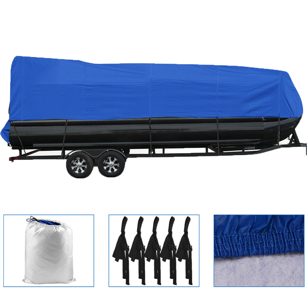 Labwork 17-20ft Waterproof Heavy Duty Boat Cover Pontoon V-Hull Fish Ski Bass Runabouts Lab Work Auto
