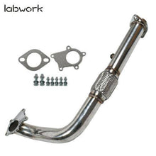 Load image into Gallery viewer, Labwork 2.5&quot; SS Passenger Pipe For 88-00 Honda Civic B Series T3/T4-5 Bolt Turbo Flange Lab Work Auto 