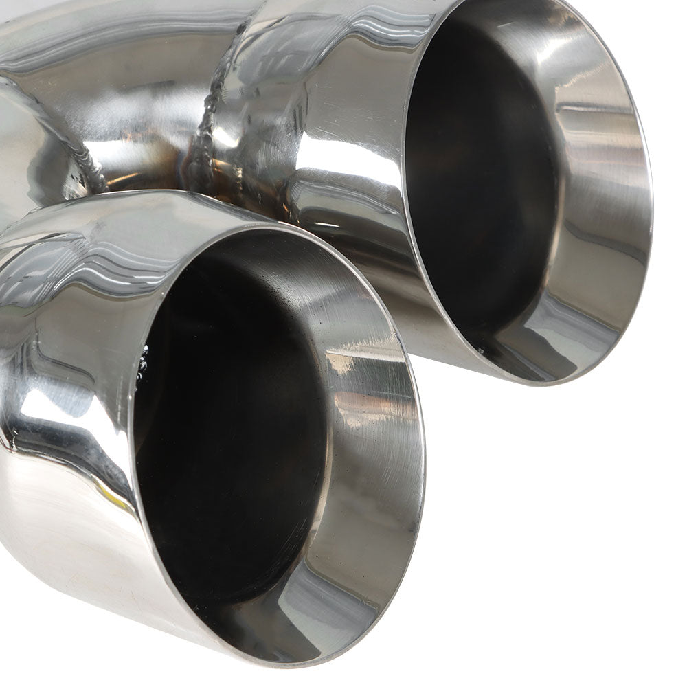Labwork 2 Pcs Quad 3" In 4" Out 9" Long Dual Wall Exhaust Tips Stainless Steel Lab Work Auto 