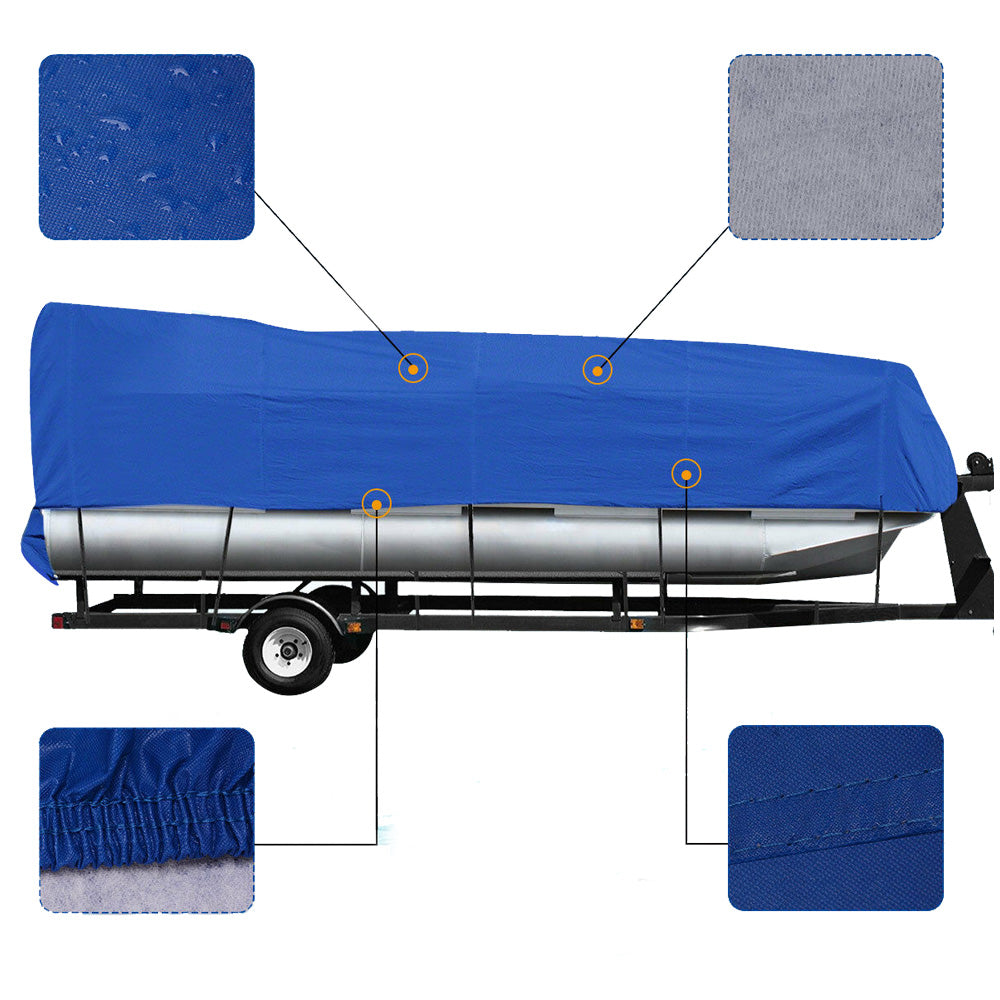 Labwork 21' 22' 23' 24' Boat Cover Waterproof Trailerable Heavy Duty Pontoon Beam 102" Lab Work Auto